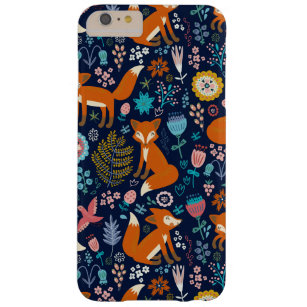 Colourful Retro Birds Foxes & Flowers Pattern Barely There iPhone 6 Plus Case