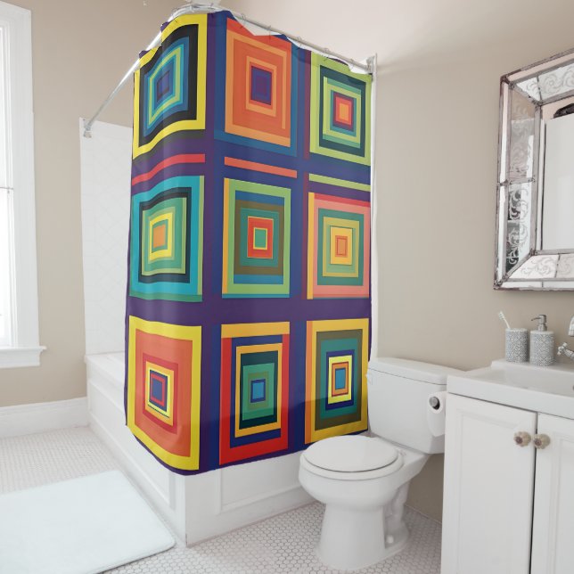 Colourful Retro Block Design (In Situ)