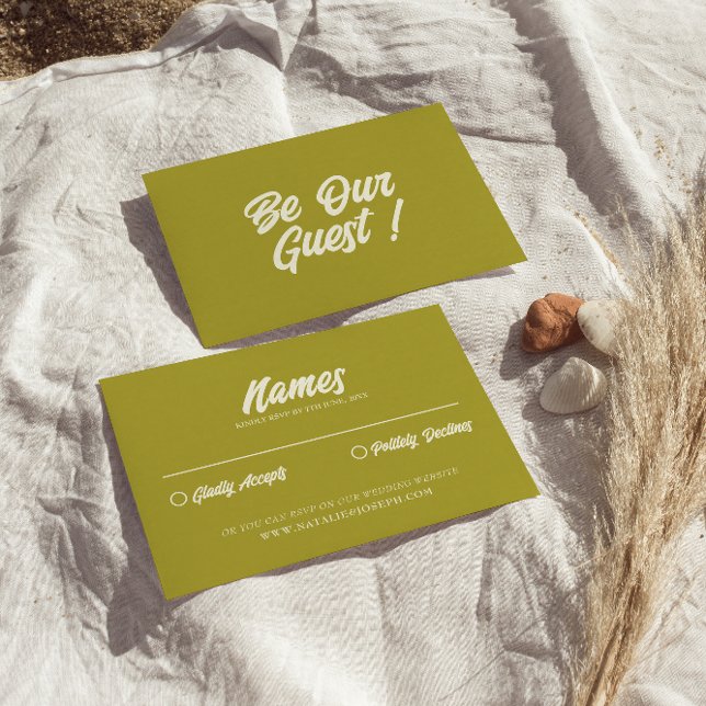 Colourful Retro Bright Bold Unique Modern Wedding  RSVP Card (Creator Uploaded)