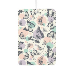Colourful retro butterflies pattern air freshener