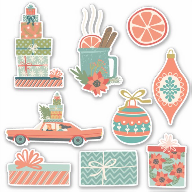 Colourful Retro Christmas Holiday (Front)