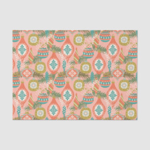 Colourful Retro Christmas Ornaments Tissue Paper