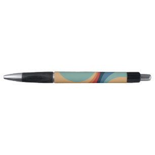 Colourful retro circles design pen