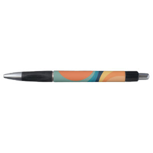 Colourful retro circles design pen