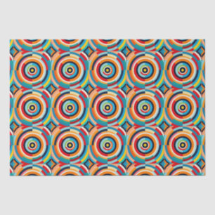 Colourful Retro Circular Tissue Paper
