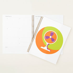 Colourful Retro Electric Fan Summer Pop Art Planner