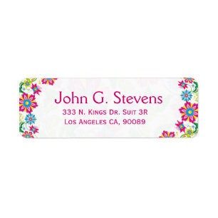 Colourful Retro Floral Frame