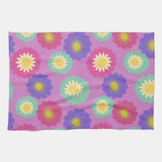 Colourful Retro Floral Kitchen Towel