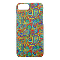 Colourful Retro Floral paisley Pattern