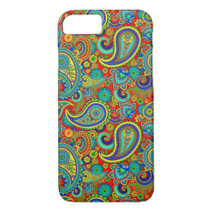 Colourful Retro Floral paisley Pattern Case-Mate iPhone Case