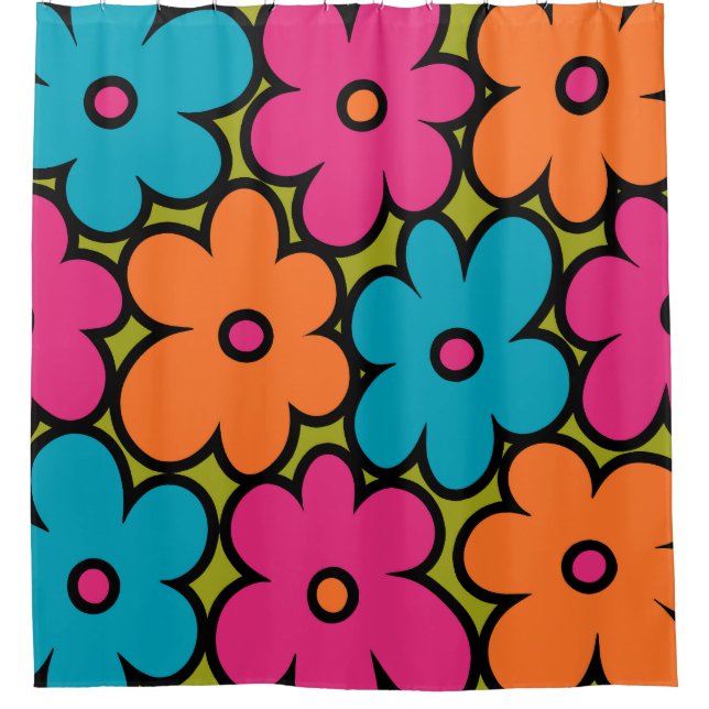 Colourful Retro Floral Pattern (Front)