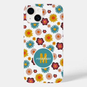 Colourful Retro Floral Pattern Case-Mate iPhone 14 Case