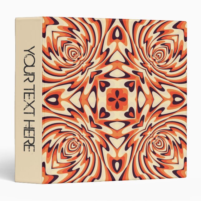 Colourful Retro Floral Seamless 2 Binder (Front/Spine)