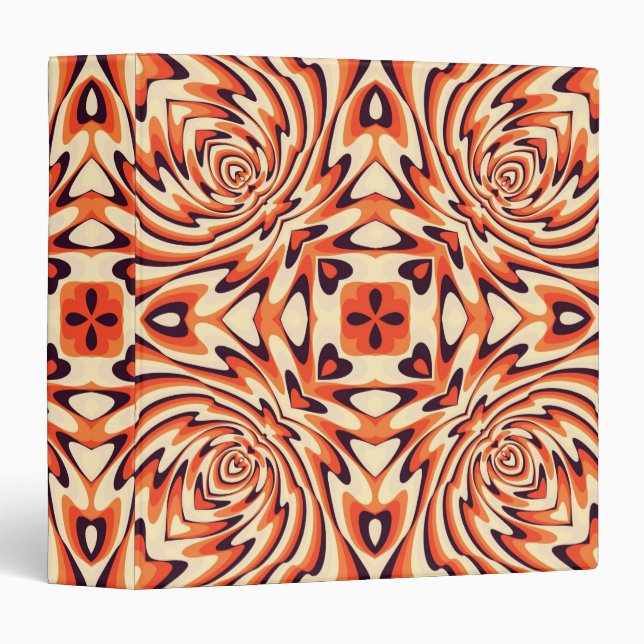 Colourful Retro Floral Seamless Binder (Front/Spine)