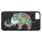 Colourful Retro Flower Elephant Design