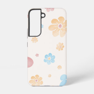 Colourful Retro Flower Pattern Cute Groovy Flora Samsung Galaxy Case
