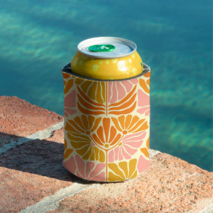 Colourful Retro Flowers Can Cooler