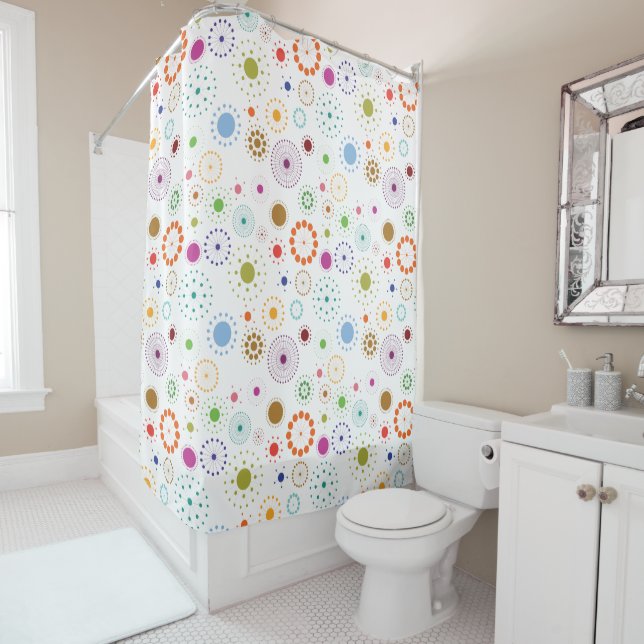 Colourful Retro Flowers Crop-Circle Hippie (In Situ)