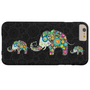 Colourful Retro Flowers Elephant Family Barely There iPhone 6 Plus Case