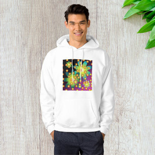 Colourful Retro Flowers Hoodie