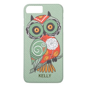 Colourful Retro Flowers Owl Case-Mate iPhone Case