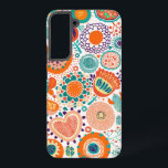 Colourful retro flowers pattern 3a  samsung galaxy case<br><div class="desc">Cool stylized retro flowers with seamless patterns.</div>