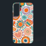 Colourful retro flowers pattern 3a  samsung galaxy case<br><div class="desc">Cool stylized retro flowers with seamless patterns.</div>