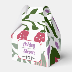 Colourful retro folklore flowers floral wedding favor box