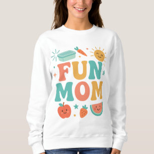Colourful Retro Fun Mom Cute Fruit Sunshine Cartoo Sweatshirt
