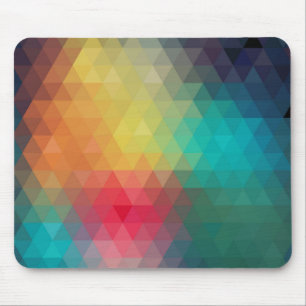 Colourful Retro Geometric Pattern 1 Mouse Pad