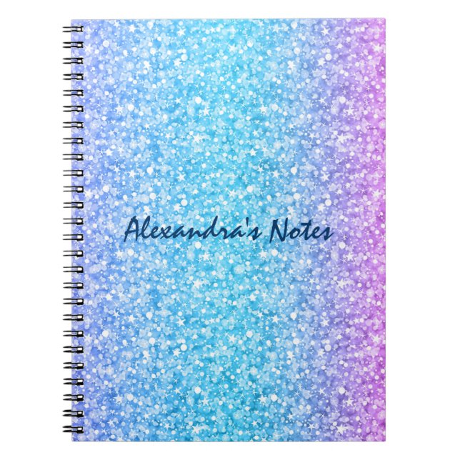 Colourful Retro Glitter And Sparkles 2 Notebook (Front)