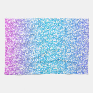Colourful Retro Glitter And Sparkles Kitchen Towel