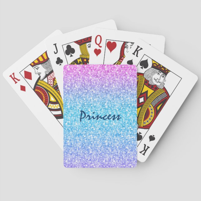Colourful Retro Glitter And Sparkles Playing Cards (Back)