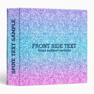 Colourful Retro Glitter And Sparkles Texture Print Binder