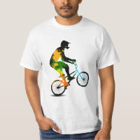 Colourful Retro Grunge Bike Rider
