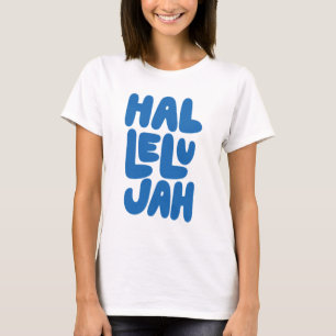 Colourful Retro Hallelujah for Christian Women T-Shirt