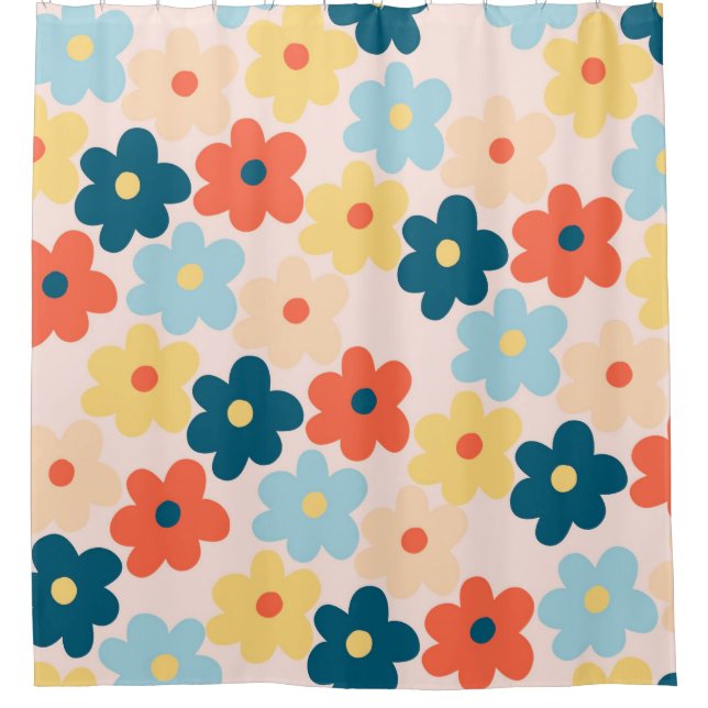 Colourful Retro Hippie Flower Pattern (Front)