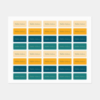 Colourful Retro Kids' Name Labels for Clothing