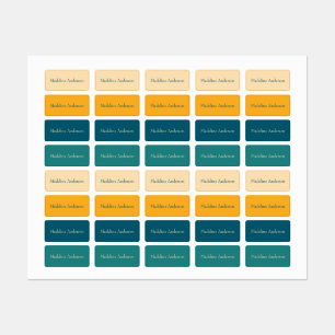 Colourful Retro Kids' Name Labels for Clothing