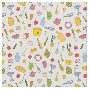 Colourful Retro Kitchen Fabric