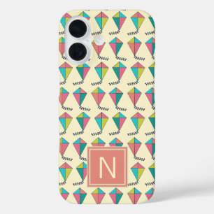 Colourful Retro Kite Pattern iPhone 16 Case