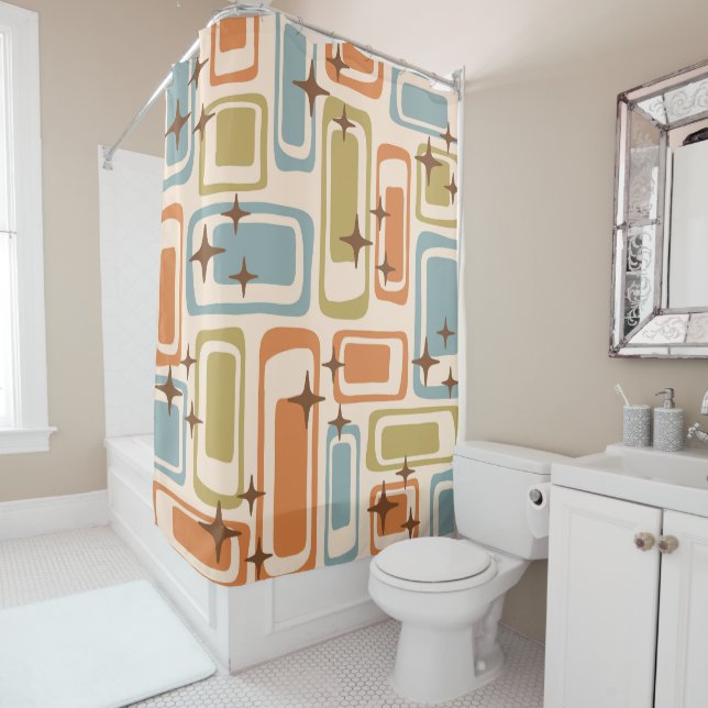 Colourful Retro Mid Century Modern Atomic Abstract (In Situ)