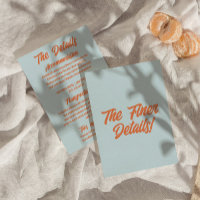 Colourful Retro Minimal Fun Modern Wedding Details