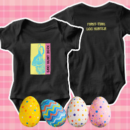 Colourful Retro Official First Egg Hunt Baby Bodysuit