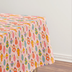 Colourful Retro Ornaments Christmas Pattern Tablecloth