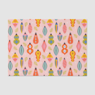 Colourful Retro Ornaments Christmas Pattern Tissue Paper