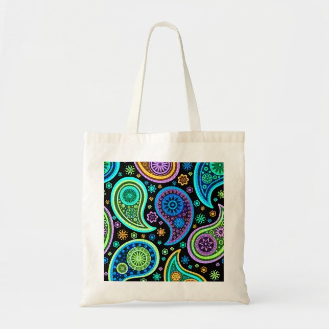 Colourful Retro Paisley Pattern2.0 Tote Bag (Front)