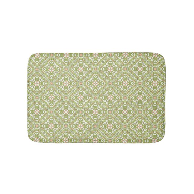 Colourful retro pattern background 2 bath mat (Front)