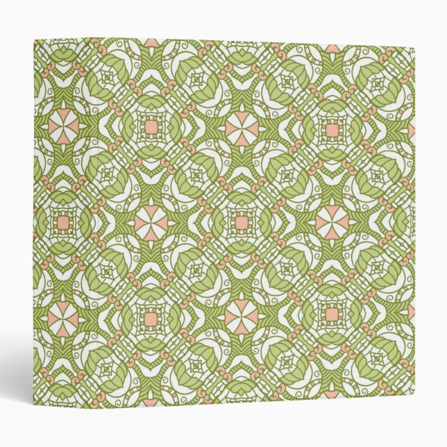Colourful retro pattern background 2 binder (Front/Spine)