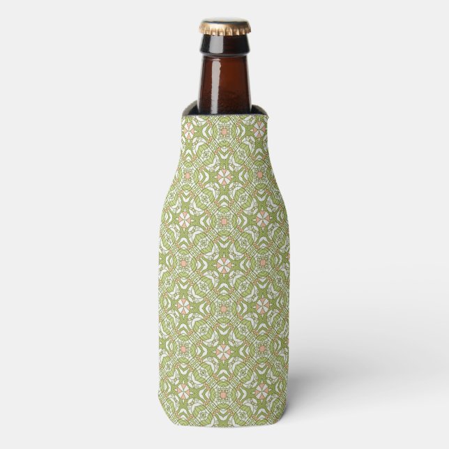 Colourful retro pattern background 2 bottle cooler (Bottle Front)